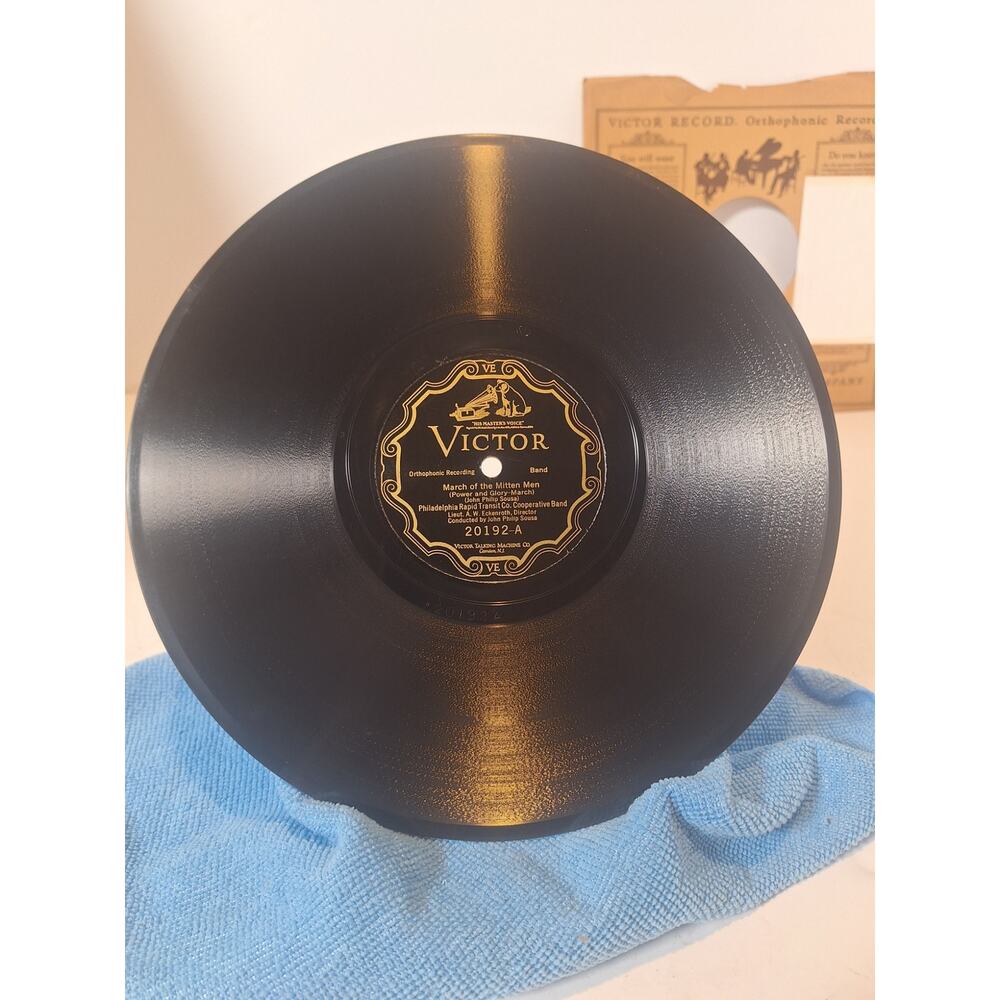 Victor 20192-A – March of the Mitten Men – John Philip Sousa 78 RPM- Very Good!